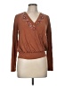 Alya Brown Long Sleeve Blouse Size M - photo 1