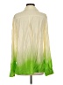 SundayUp 100% Polyester Color Block Green Long Sleeve Blouse Size S - photo 2