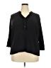 Kim Rogers Black 3/4 Sleeve Blouse Size 2X - photo 1