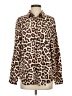 Assorted Brands 100% Polyester Animal Print Brown Long Sleeve Blouse Size S - photo 1