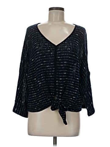 Blue Saks Fifth Avenue 3/4 Sleeve Blouse (view 1)