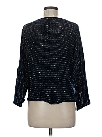 Blue Saks Fifth Avenue 3/4 Sleeve Blouse (view 2)