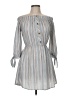 Blush Stripes Gray Casual Dress Size M - photo 1