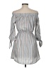 Blush Stripes Gray Casual Dress Size M - photo 2