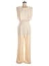 Unbranded 100% Polyester Solid Tan Ivory Jumpsuit Size M - photo 1