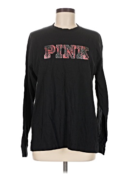 VICTORIAS SECRET PINK NEW APPLIQUE VNECK PINK DOG TEESHIRT NWT