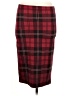Topshop Plaid Burgundy Formal Skirt Size 6 - photo 1