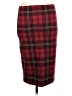 Topshop Plaid Burgundy Formal Skirt Size 6 - photo 2