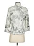 Chico's 100% Cotton Print Silver Jacket Size Sm (0) - photo 2