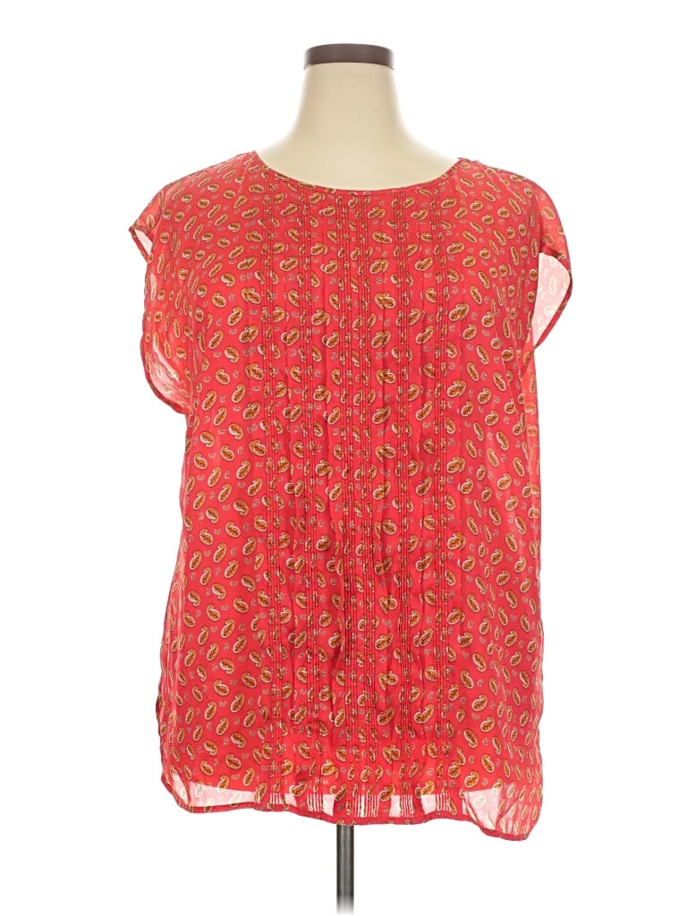 Pre-owned Liz Claiborne Sleeveless Blouse In Red