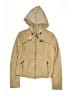 JouJou 100% Polyurethane Solid Tan Jacket Size 14 - 16 - photo 1