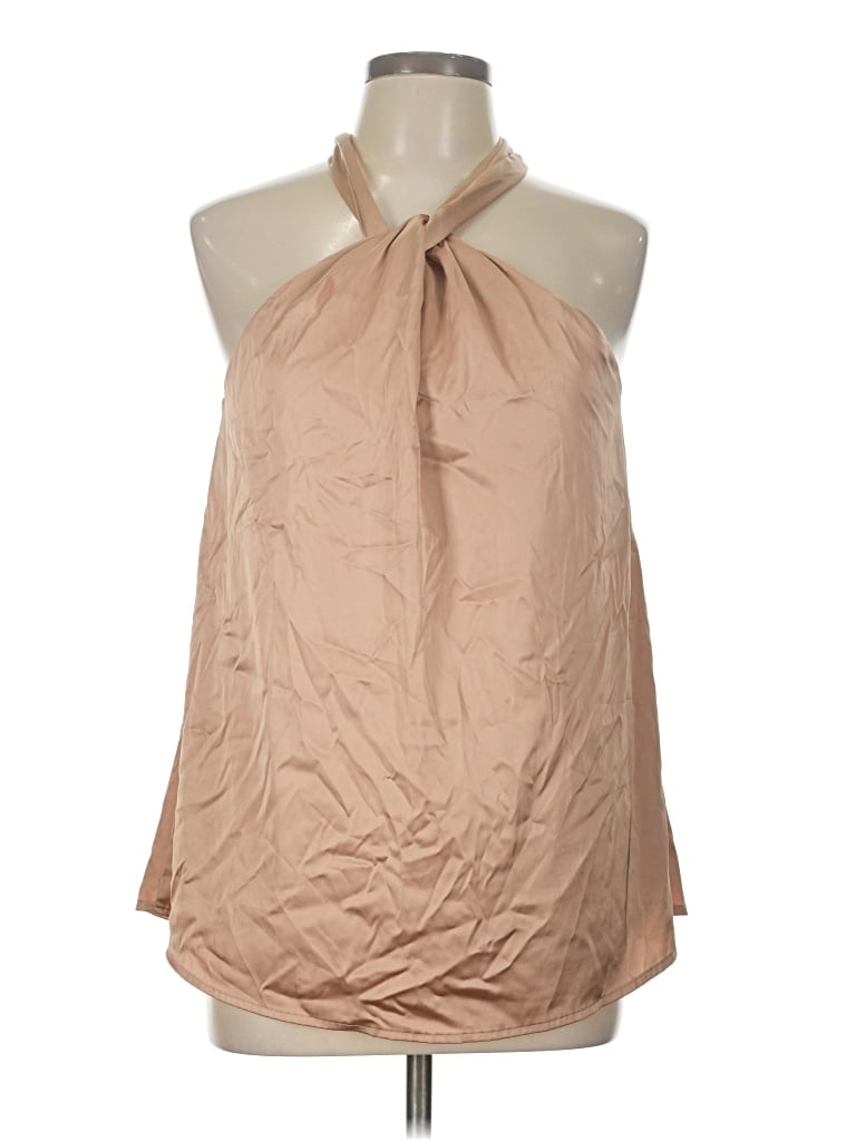 Pre-owned Davi & Dani Sleeveless Blouse In Brown