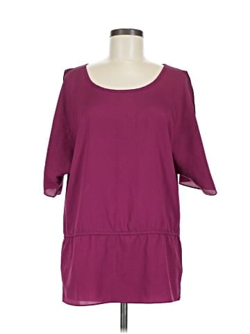 Black Saks Fifth Avenue 3/4 Sleeve Top (view 1)