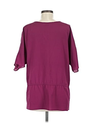 Black Saks Fifth Avenue 3/4 Sleeve Top (view 2)