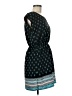 Unbranded 100% Polyester Print Teal Casual Dress Size M - photo 4