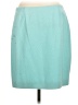 Escada Color Block Teal Blue Wool Skirt Size EU 38 / US 8 - photo 2