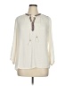 DR2 100% Polyester Ivory 3/4 Sleeve Blouse Size XL - photo 1