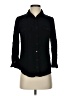 Faded Glory 100% Rayon Black 3/4 Sleeve Button-Down Shirt Size S - photo 1