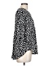 The ZigZag Stripe Polka Dots Black 3/4 Sleeve Blouse Size L - photo 4