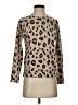 Minnie Rose 100% Cashmere Animal Print Tan Cashmere Pullover Sweater Size XS - photo 1