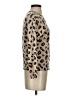 Minnie Rose 100% Cashmere Animal Print Tan Cashmere Pullover Sweater Size XS - photo 4