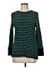 Chico's Stripes Green Pullover Sweater Size Med (1) - photo 1