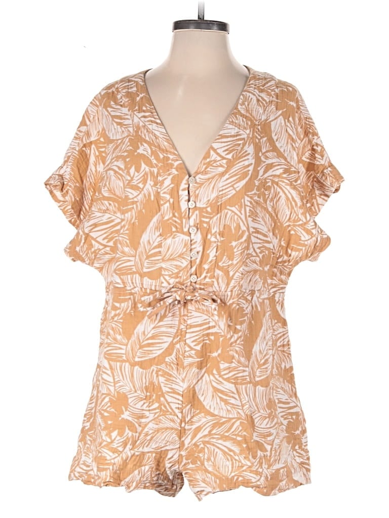 Pre-owned Madewell Romper In Tan