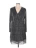 Serra Metallic Silver Cocktail Dress Size L - photo 1