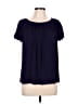 AB Studio Blue Short Sleeve Blouse Size L - photo 1
