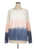 New Directions 100% Cotton Tie-dye Blue White Pullover Sweater Size XL - photo 1