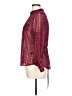 E&M Collection 100% Polyester Plaid Burgundy 3/4 Sleeve Blouse Size L - photo 5