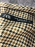 Zara Houndstooth Tan Long Sleeve Blouse Size XL - photo 6