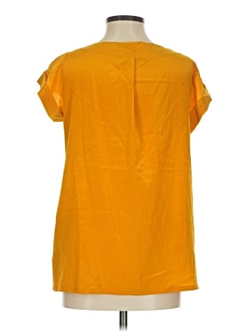 Donna Karan New York Short Sleeve Silk Top (view 2)