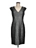 Kay Unger 100% Polyester Metallic Silver Cocktail Dress Size 8 - photo 1
