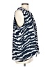 Ann Taylor LOFT Animal Print Blue Black Sleeveless Blouse Size L - photo 4