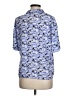 DIVERSITY Petite Print Blue Short Sleeve Blouse Size 8 - photo 2