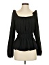Nine West 100% Polyester Black Long Sleeve Blouse Size S - photo 1
