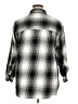 Gloria Vanderbilt Checkered-gingham Black 3/4 Sleeve Button-Down Shirt Size XL - photo 2