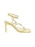 Jonathan Simkhai 100% Leather Graphic Gold Green Sandals Size EU 39 - photo 1