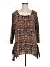 Brittany Black Brown 3/4 Sleeve Blouse Size 0X (estimated) - photo 1