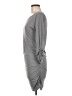 Ann Taylor Solid Gray Casual Dress Size M - photo 5