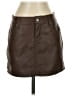 No Boundaries 100% Polyester Brown Faux Leather Skirt Size XXS - photo 1