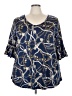 Roommates Blue Short Sleeve Blouse Size 3X - photo 1