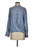 Cremieux 100% Viscose Polka Dots Blue Long Sleeve Blouse Size XS - photo 1