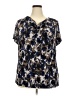 Jaclyn Smith Blue Short Sleeve Blouse Size XXL - photo 1