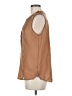 J Brand 100% Polyester Brown Sleeveless Blouse Size 8 - photo 5
