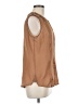 J Brand 100% Polyester Brown Sleeveless Blouse Size 8 - photo 4