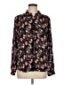 Elle 100% Polyester Floral Black Long Sleeve Blouse Size M - photo 1