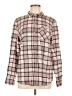 ZeroXposur Plaid Pink Brown Long Sleeve Button-Down Shirt Size M - photo 1