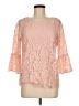 Roz & Ali 100% Polyester Pink 3/4 Sleeve Blouse Size M - photo 1